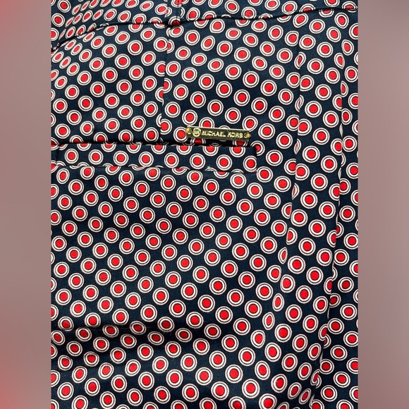 MICHAEL KORS Blue and pink circle pattern skinny pants size 6 - Picture 7 of 13